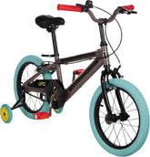 Spartan Lit UFO Kids Bicycle with Training Wheels Metallic Grey 16 -  Inch
